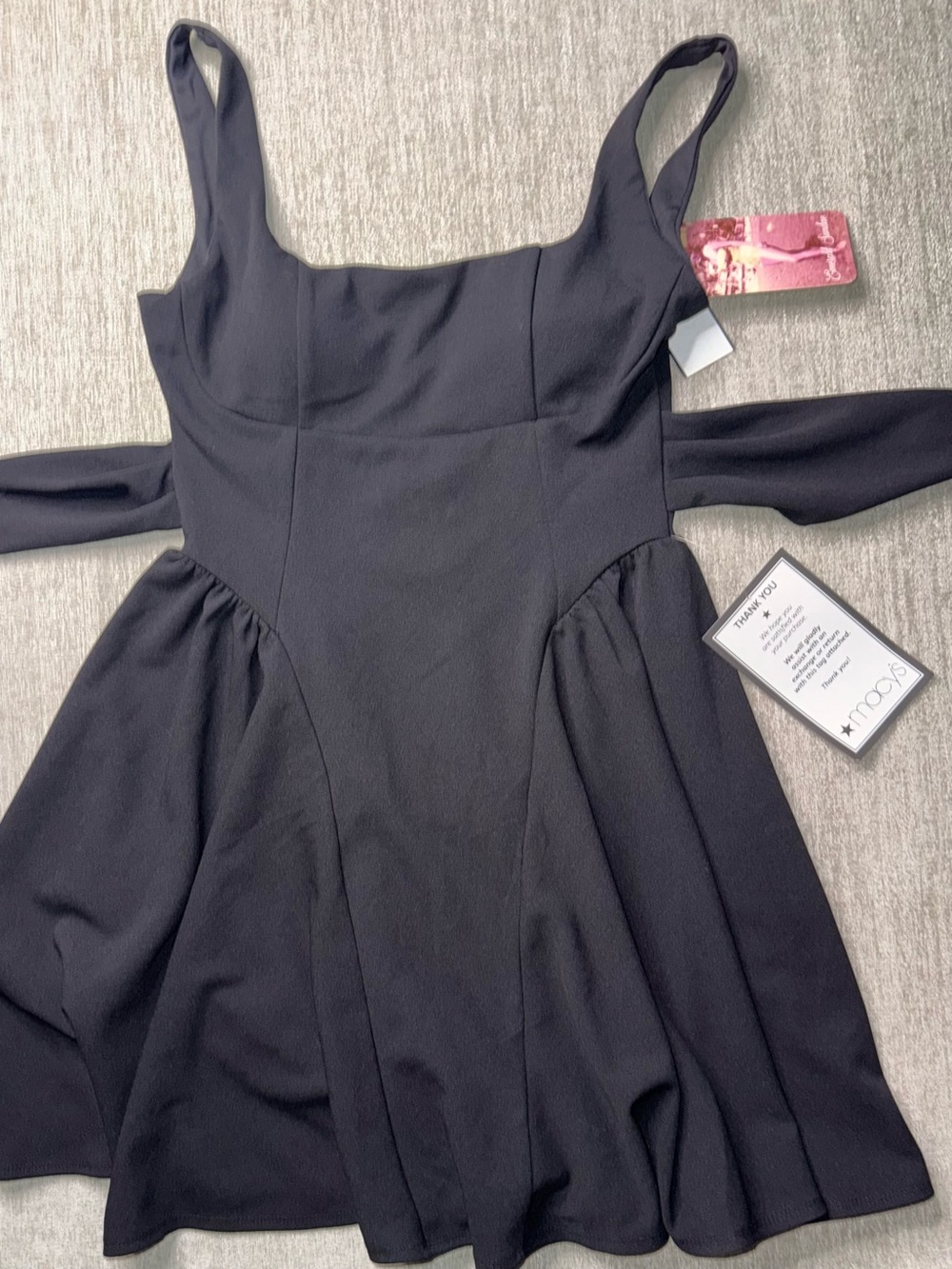 NWT Emerald Sundae Black Cold Shoulder Fit & Flare Dress